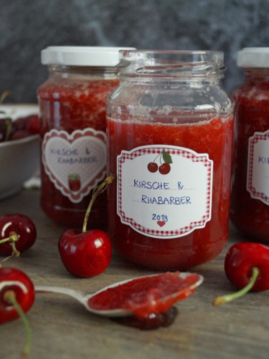 Kirsch-Rhabarber Marmelade